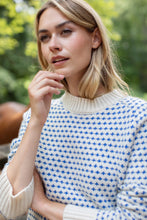 Lodge Sweater- Ivory/ Tidal Birdseye