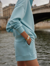 Hawley Half- Zip Sweat- Porcelain Blue