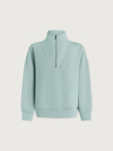 Hawley Half- Zip Sweat- Porcelain Blue