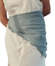 The Scalloped Bandana- Faded Indigo