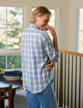 Silvio Untuckable Button-Up Shirt- Light Blue Check