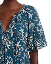 The Blythe Top- Indigo Bandana