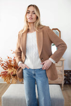 Boiled Wool Blazer- Camel