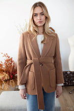 Boiled Wool Blazer- Camel