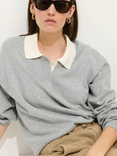 Bond St Polo In Cotton Cashmere- Grey Flannel
