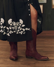 The Basket Weave Cowboy Boot- Oxblood