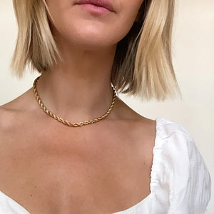 Bowie Rope Necklace- 14K Gold Plated