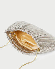 Brit Flat Pleated Pouch- Champagne