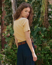 The Baseline Henley- Bronze Stripe