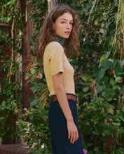 The Baseline Henley- Bronze Stripe