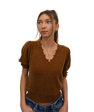 Polline Short Sleeve Top- Umber