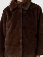 Duane St Jacket Faux Fur- Dark Brown