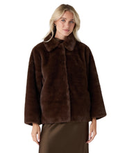 Duane St Jacket Faux Fur- Dark Brown