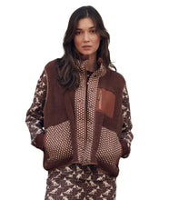 The Plush Crosswind Vest- Hickory w/ Chocolate Dot