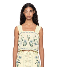 Audra Embroidery Tank Top- Butter