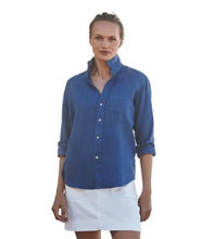 Eileen Relaxed Button- Up Shirt- Cabo Blue