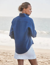 Eileen Relaxed Button- Up Shirt- Cabo Blue