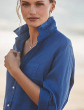 Eileen Relaxed Button- Up Shirt- Cabo Blue