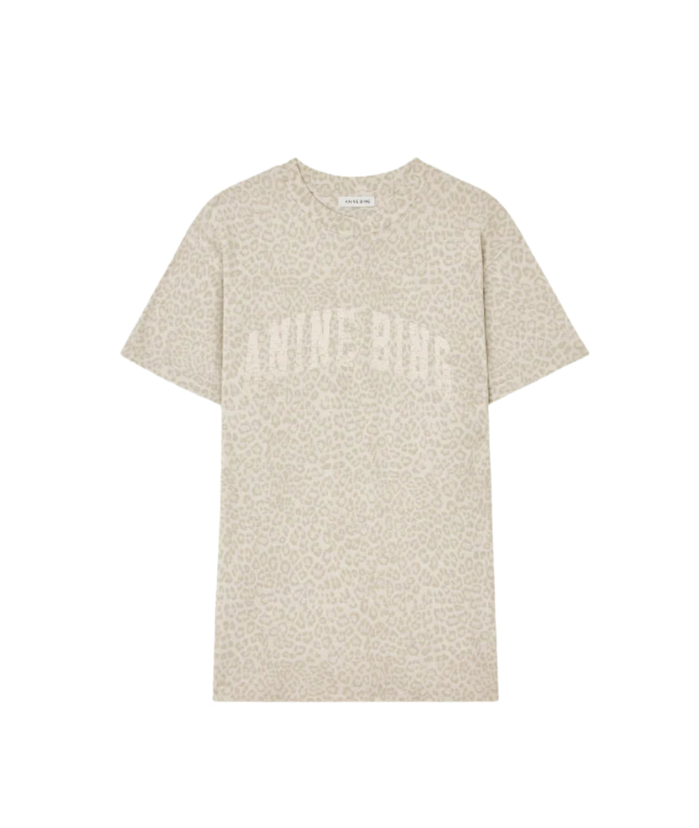 Cade Tee- Washed White Leopard