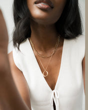 Callie Ring Pendant Necklace- Gold