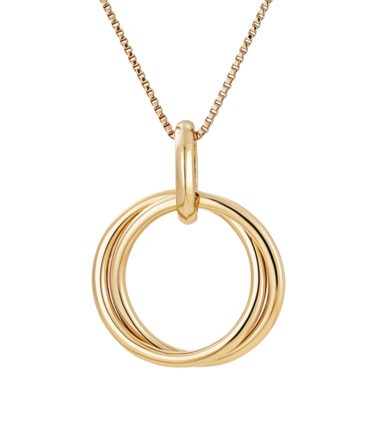 Callie Ring Pendant Necklace- Gold