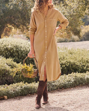 Camel Corduroy Rory Maxi Shirtdress