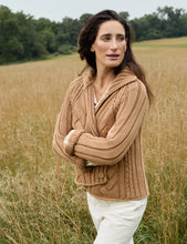 Mini Cotswolds Cable Cardigan- Camel