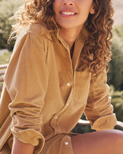Camel Corduroy Rory Maxi Shirtdress