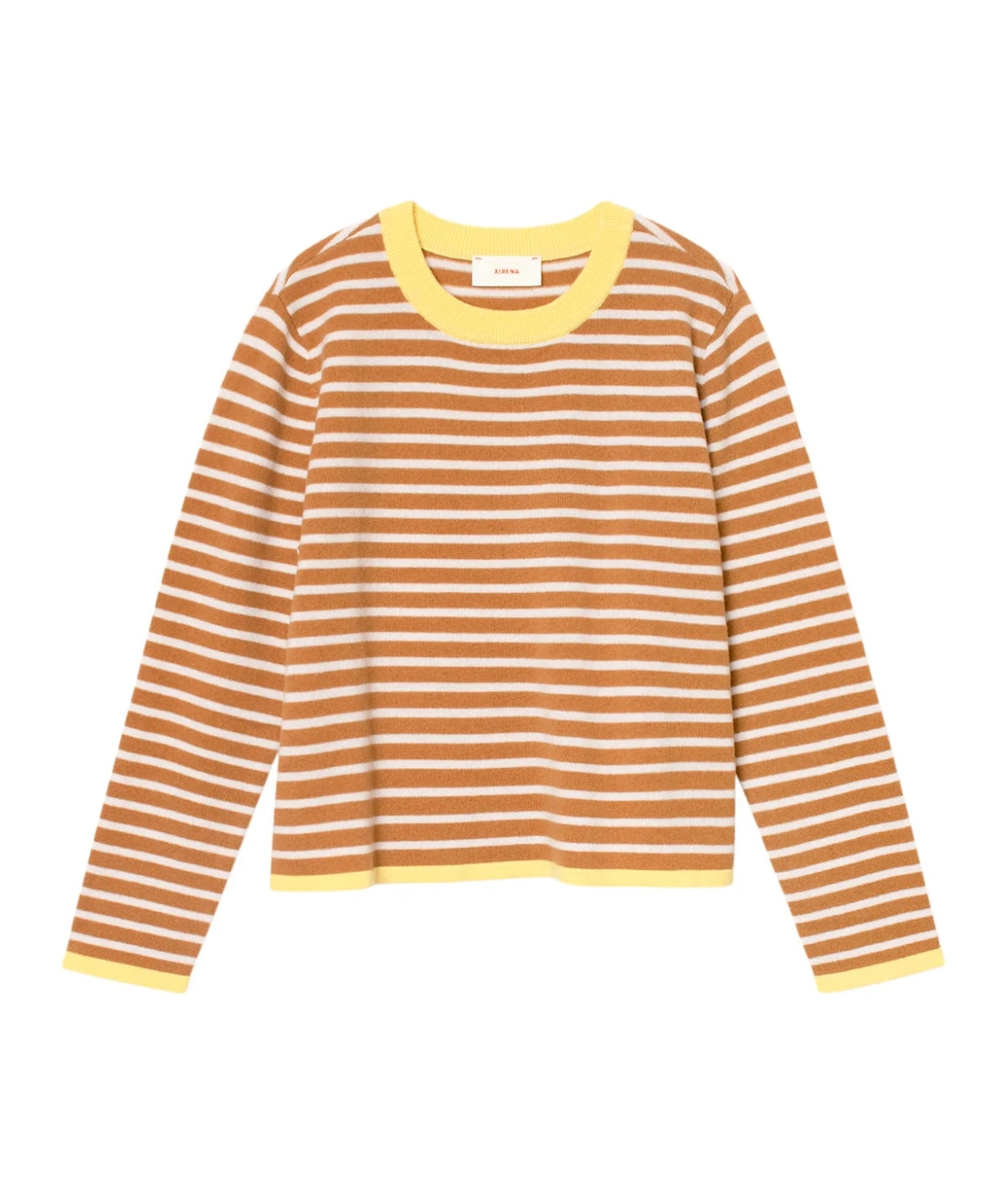 Maxwell Sweater- Camel Stripe