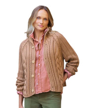Mini Cotswolds Cable Cardigan- Camel