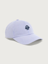 Antoine Club Cap- Xenon Blue Pinstripe