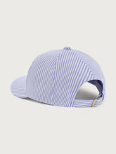 Antoine Club Cap- Xenon Blue Pinstripe