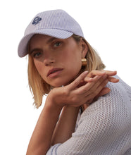 Antoine Club Cap- Xenon Blue Pinstripe