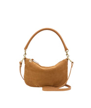 Petit Moyen Messenger- Suede w/ Whipstitch Caramel