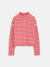 Taylor Striped Cardigan- Ivory/ Red