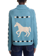 The Stable Lodge Cardigan- Blue Bell