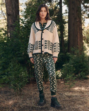The Chalet Cardigan Sweater- Cream & Forest