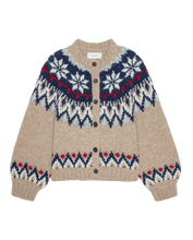 The Arctic Fairisle Cardigan- Snowflake