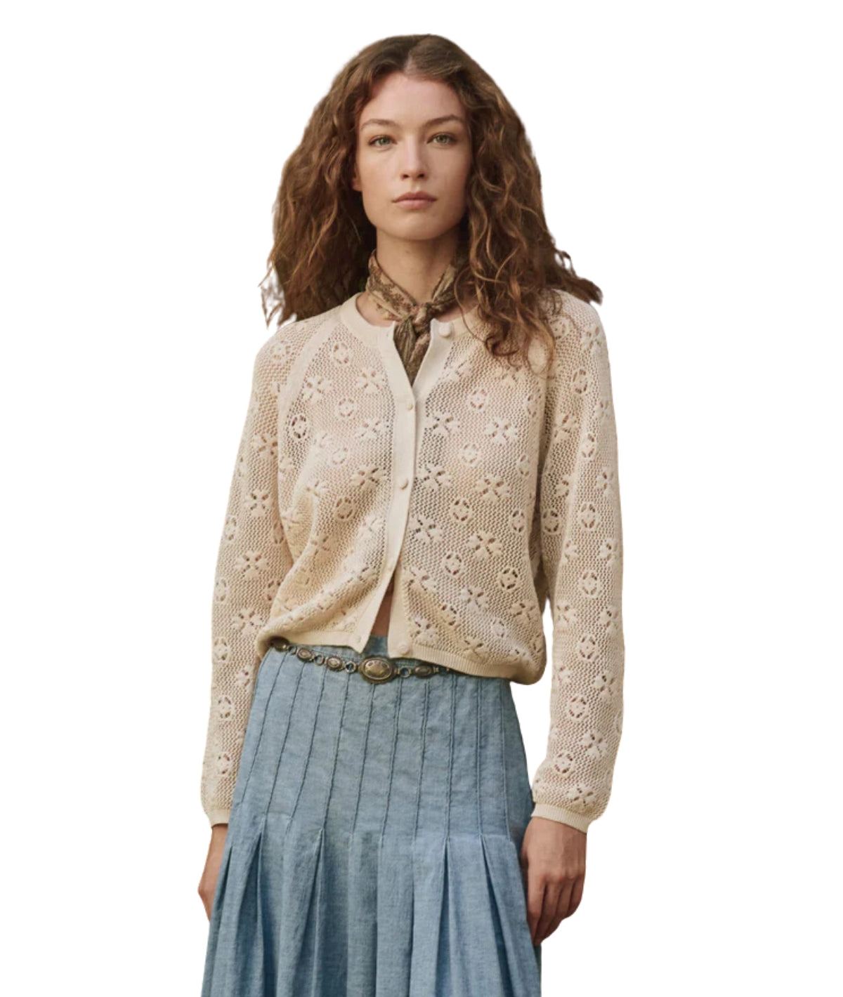 The Crochet Cardigan- Natural