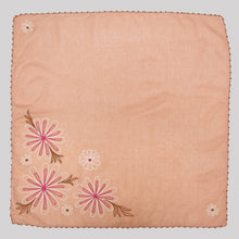 Chainstitch Silk Noil Bandana- Ash Pink Daisies