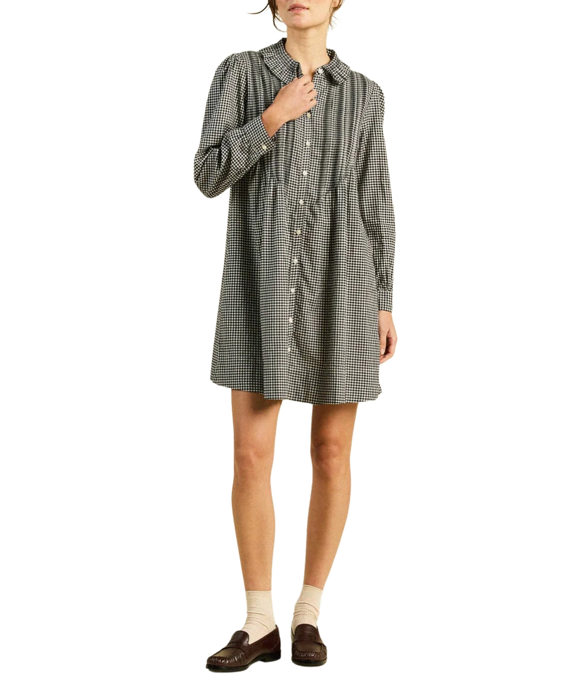 Olive Dress- Onyx Check
