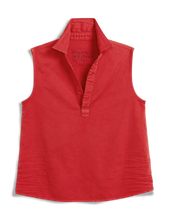 Sleeveless Polo Shirt- Cherry