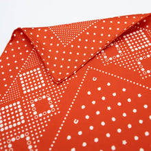 Silk Twill Scarf- Daisy in Chili