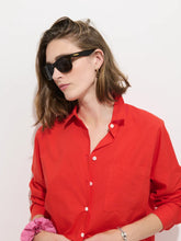 Jo Shirt In Cotton Poplin- Chili