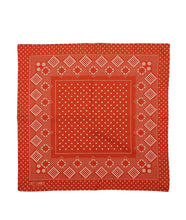 Silk Twill Scarf- Daisy in Chili