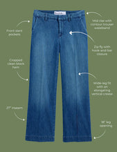 The Italian Wide Leg Chino- 1984 Washed Blue