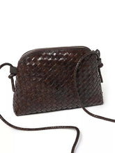 Mallory Woven Crossbody- Chocolate