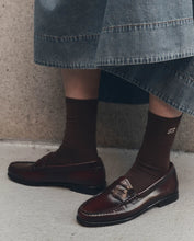 The Monogrammed Trouser Sock- Chocolate