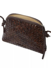 Mallory Woven Crossbody- Chocolate