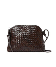 Mallory Woven Crossbody- Chocolate